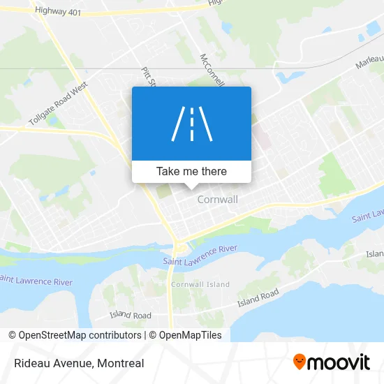 Rideau Avenue map