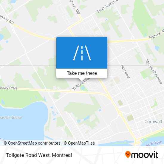 Tollgate Road West map