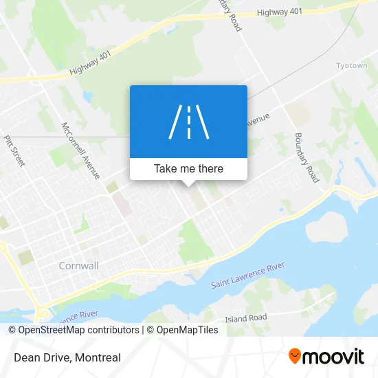Dean Drive map