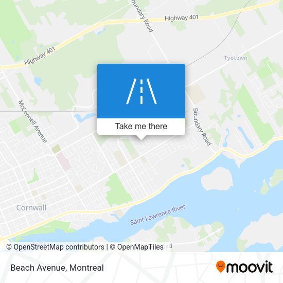 Beach Avenue map