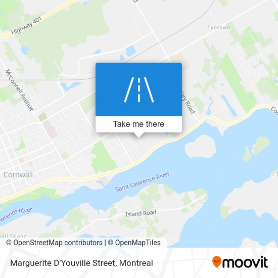 Marguerite D'Youville Street map