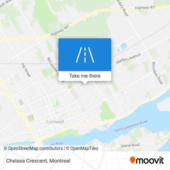 Chelsea Crescent map