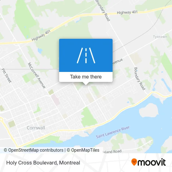 Holy Cross Boulevard map