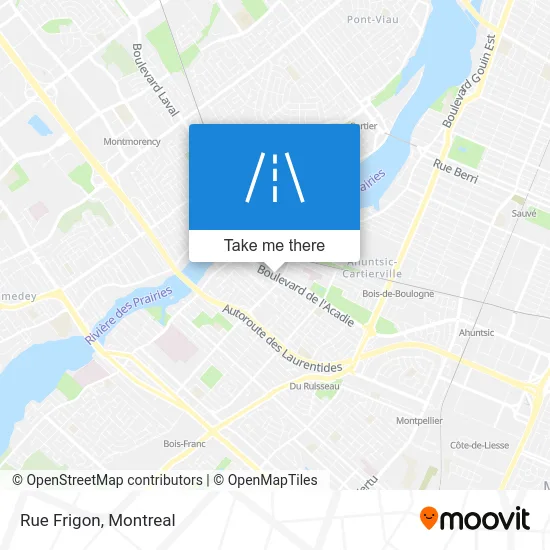 Rue Frigon map