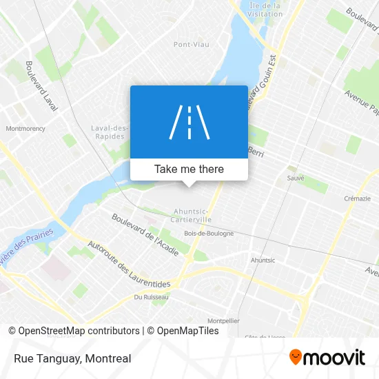 Rue Tanguay map