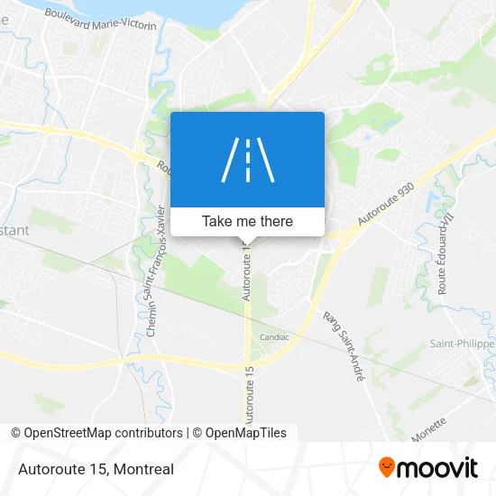 Autoroute 15 map