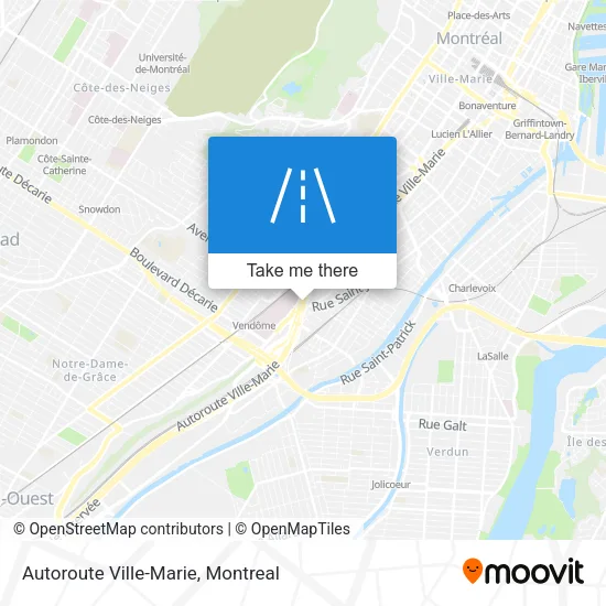 Autoroute Ville-Marie map