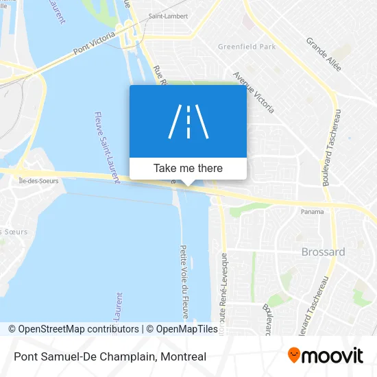 Pont Samuel-De Champlain map