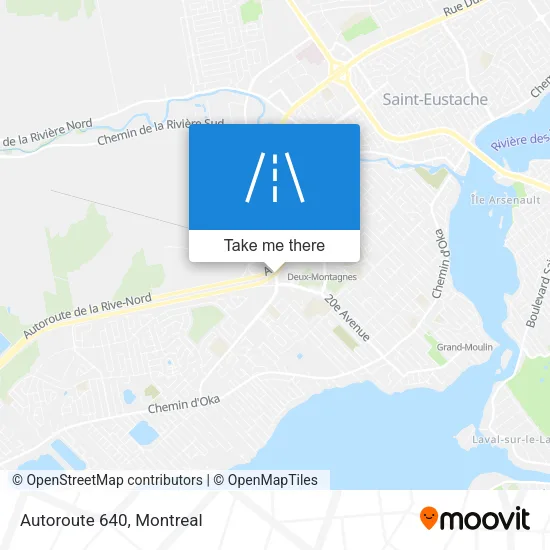 Autoroute 640 map