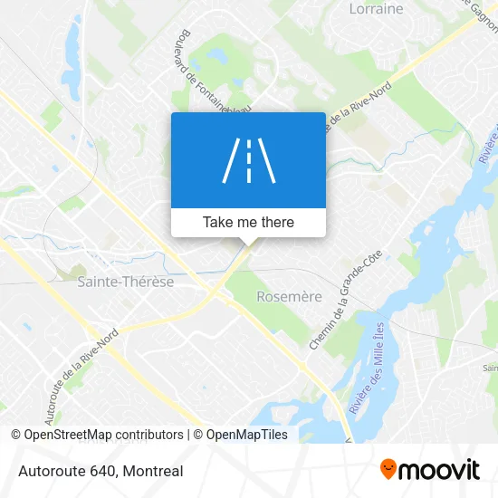 Autoroute 640 map