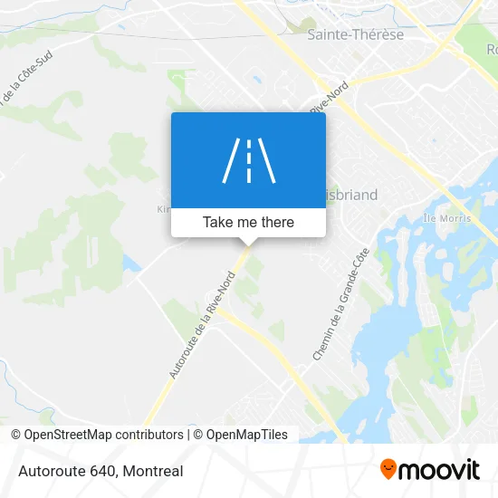 Autoroute 640 map