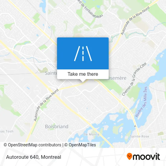 Autoroute 640 map