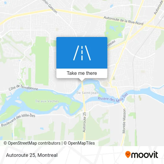 Autoroute 25 map
