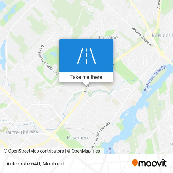 Autoroute 640 map