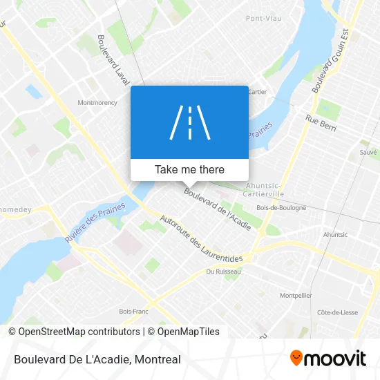 Boulevard De L'Acadie map