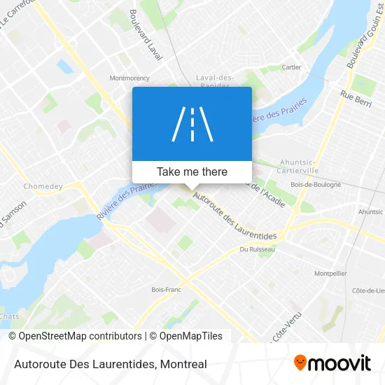 Autoroute Des Laurentides map