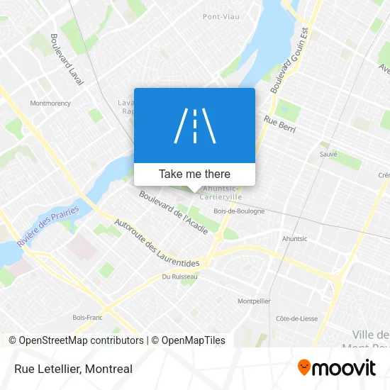 Rue Letellier map