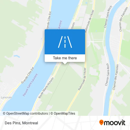 Des Pins map