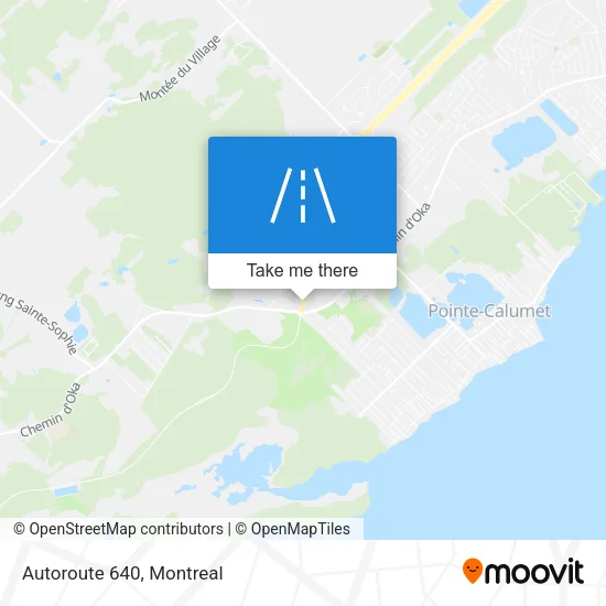 Autoroute 640 map