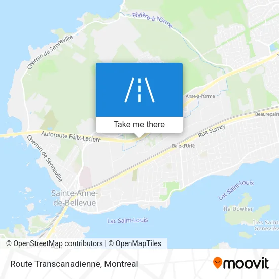 Route Transcanadienne map
