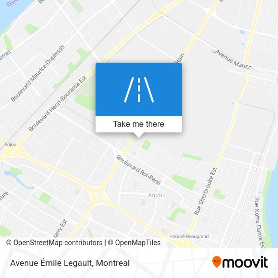 Avenue Émile Legault map