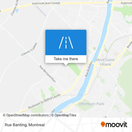 Rue Banting map