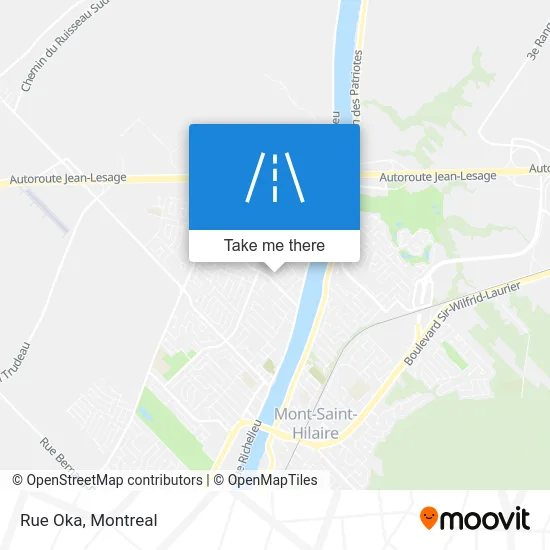 Rue Oka map