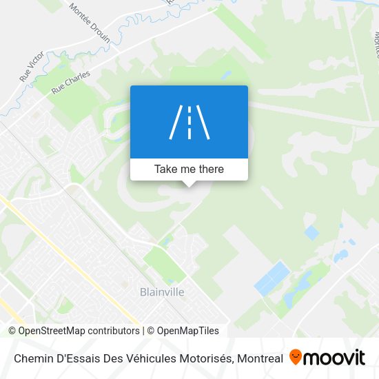 Chemin D'Essais Des Véhicules Motorisés map