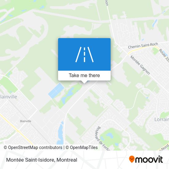 Montée Saint-Isidore map