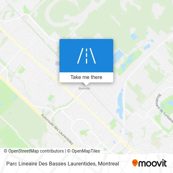 Parc Lineaire Des Basses Laurentides map