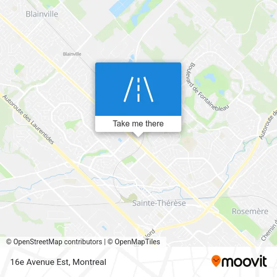 16e Avenue Est map