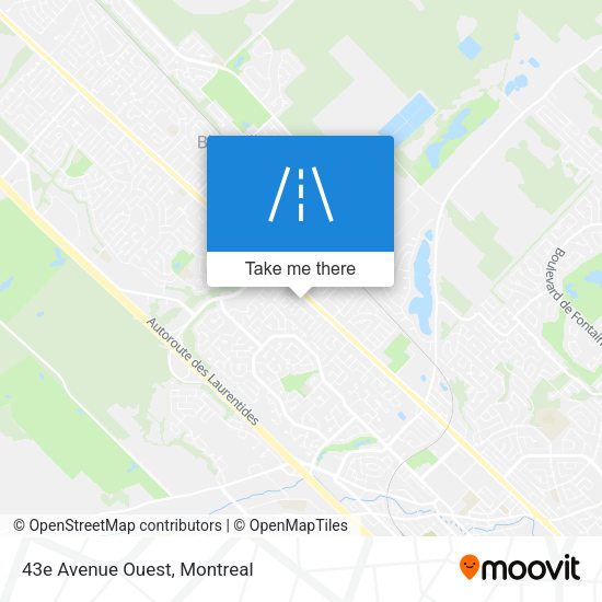 43e Avenue Ouest map