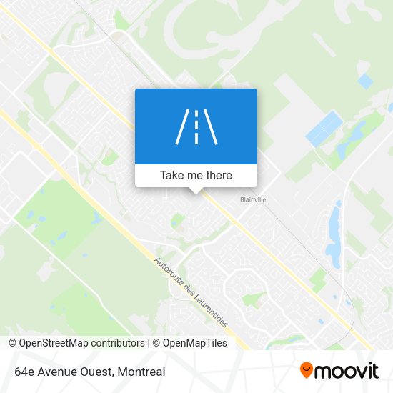 64e Avenue Ouest map