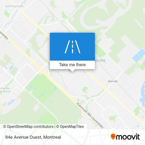 84e Avenue Ouest map