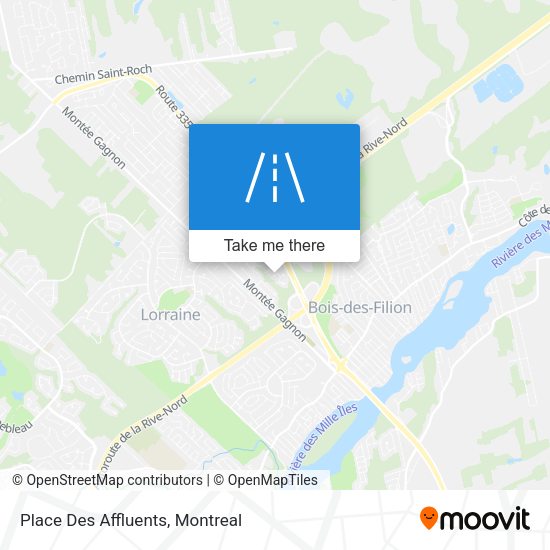 Place Des Affluents map