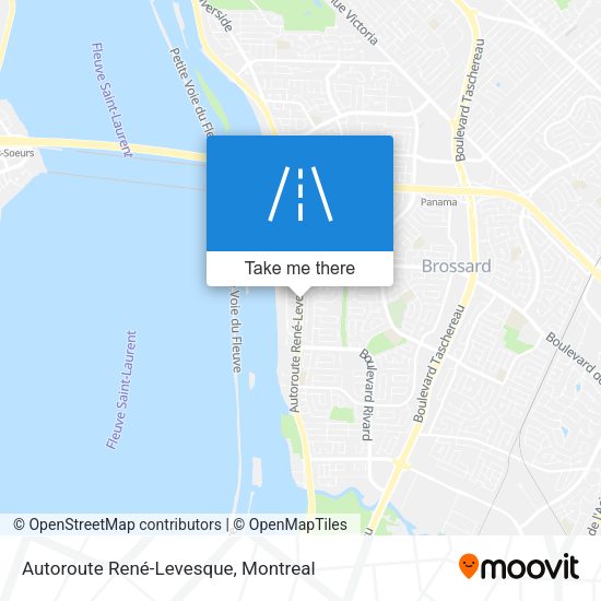 Autoroute René-Levesque map