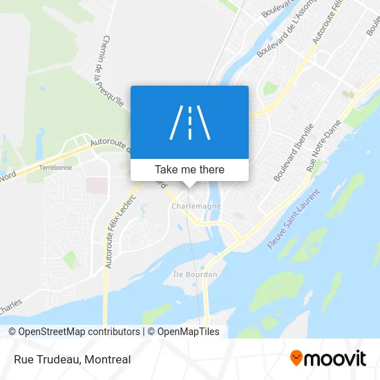 Rue Trudeau map