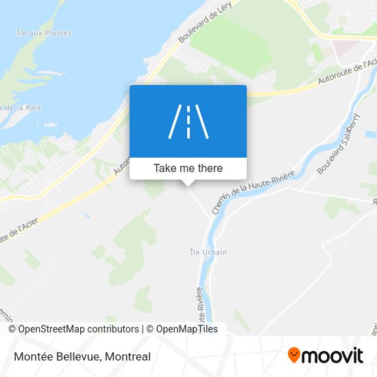Montée Bellevue map