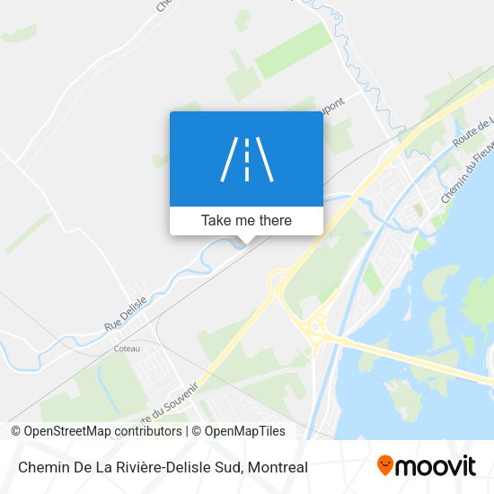 Chemin De La Rivière-Delisle Sud map