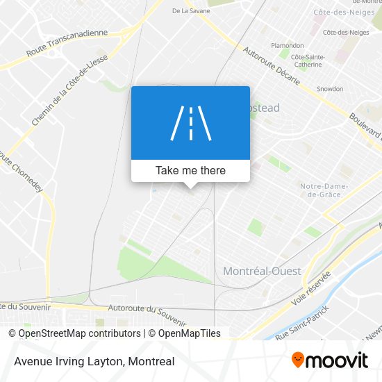 Avenue Irving Layton map