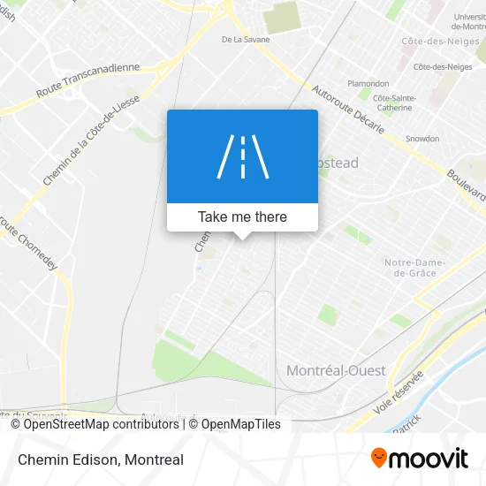 Chemin Edison map