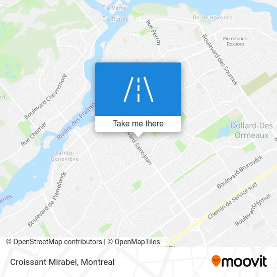 Croissant Mirabel map