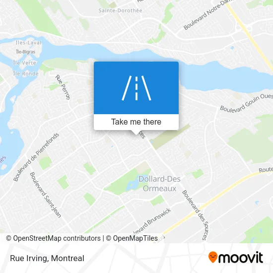 Rue Irving map