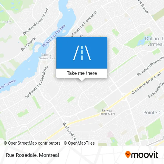 Rue Rosedale map