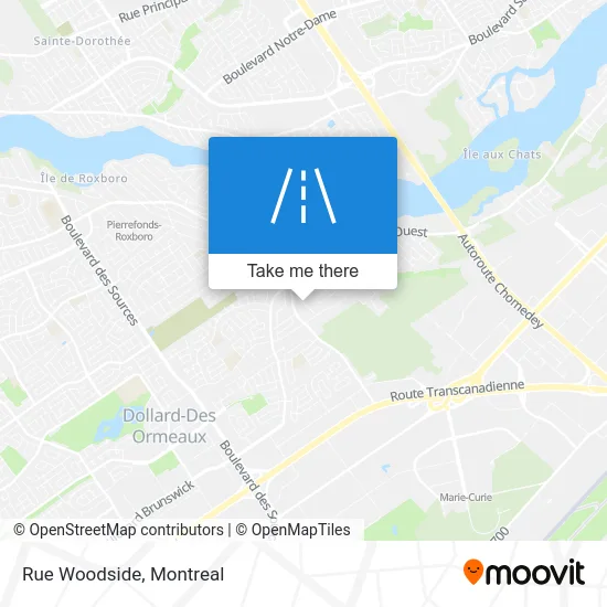 Rue Woodside map
