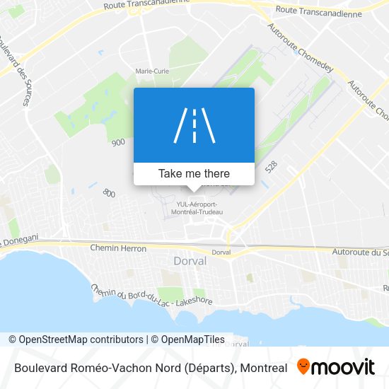 Boulevard Roméo-Vachon Nord (Départs) map