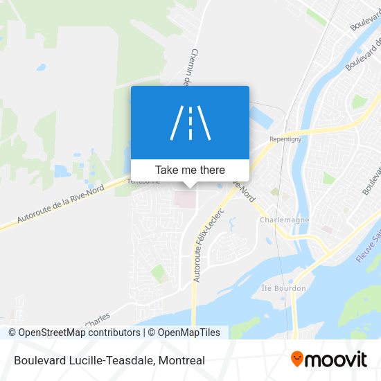 Boulevard Lucille-Teasdale map