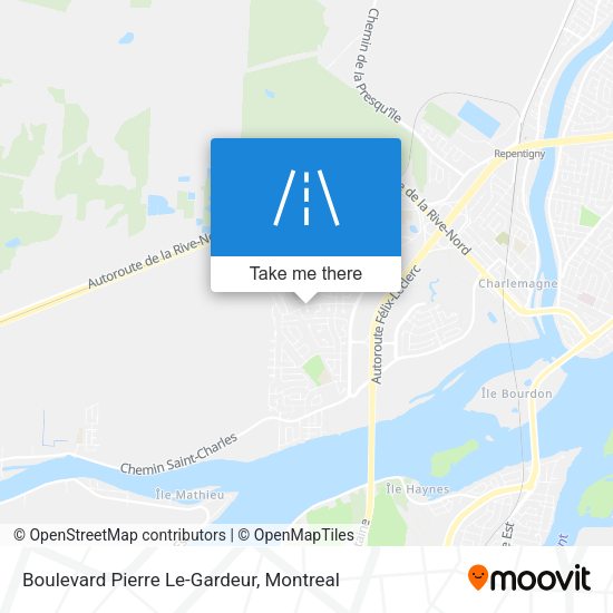Boulevard Pierre Le-Gardeur map
