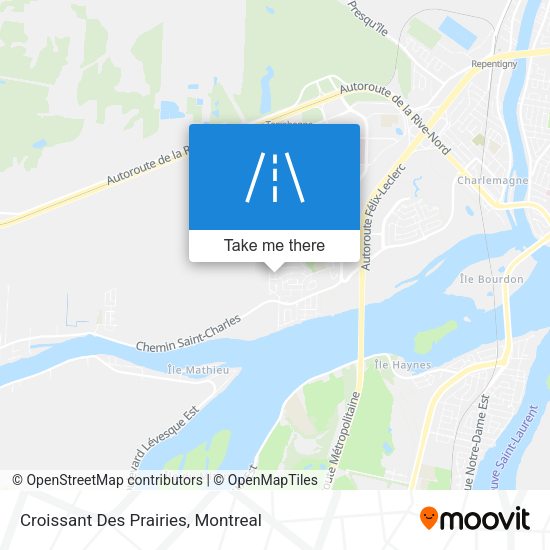 Croissant Des Prairies map