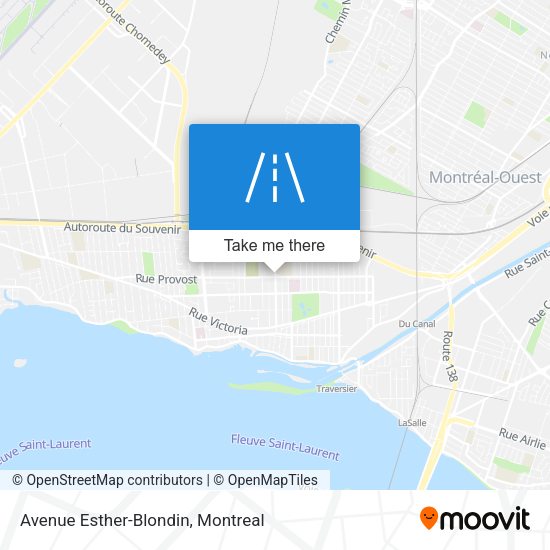 Avenue Esther-Blondin map